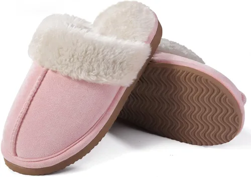 Vista 3 de Litfun Pantuflas mullidas de espuma viscoelástica para mujer, zapatos de invierno para interiores y exteriores