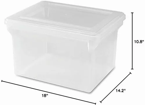 Vista 3 de Lorell LLR68925 - Caja de archivos de plástico para cartas/legales, 1 EA