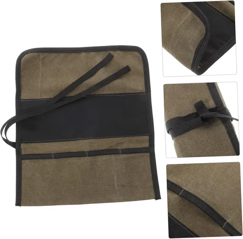 Vista 2 de DOITOOL Bolsa de rollo para electricistas artesanales, bolsa para tallar, organizador de electricista, bolsillos de herramientas, Hvac, mecánico