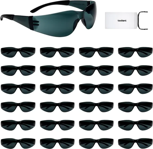 Vista 10 de toolant Bulk Safety Glasses with ANSI Z87.1 / UV 400 Standard, Clear and Smoke Grey