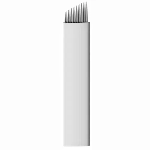 Vista 9 de 50pcs Aguja de Maquillaje Permanente Manual Ceja Tatuaje Microblade Agujas Inclinadas (7 Agujas Inclinadas)