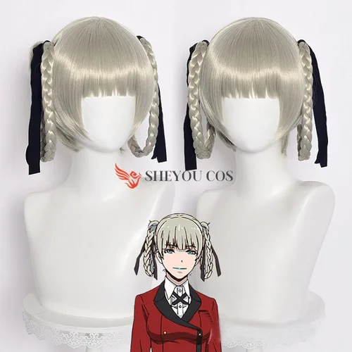 Vista 3 de Anime KAKEGURUI Yumemite Yumemi Cosplay Mary Saotome Meari Wig Jabami Cos Yomoduki Runa Wig Momobami Kirari Cosplay Hair YumekoJabami Coser Wig
