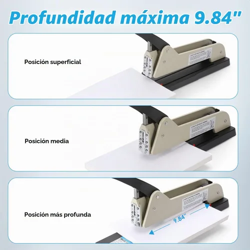 Vista 5 de Grapadora de largo alcance resistente, brazo largo 9.84 pulgadas ajustable con 4000 grapas 200 Sheets Capacity,Labour-Saving Long Stapler Suitable