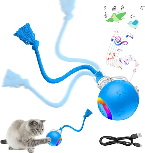 Vista 9 de Nuevo Juguete de Pelota para Gatos Mejorado - Speedy Tail 2.0 Juguete para Gatos, Pelota de Juguete Interactiva para Gatos, Juguetes Estimulantes