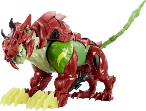 Vista 3 de Masters of the Universe Figura de acción de gato de batalla con movimiento de ataque de poder y silla de montar, personaje de juguete coleccionable
