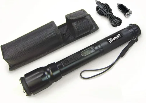 Vista 3 de ZAP Pistola aturdidora Enforcer de 2,000,000 voltios, color negro con 4 modos de linterna