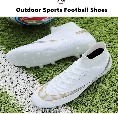 Vista 3 de Giom Tacos de fútbol para la Copa Mundial, zapatos de fútbol para hombre, zapatos deportivos cómodos para adultos, atléticos