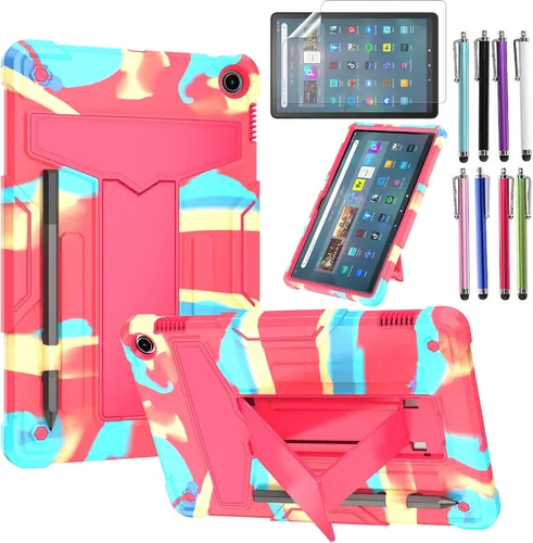 Vista 6 de Funda para Amazon Fire Max 11 (13ª generación, 2023) - Funda protectora híbrida resistente con función atril + 1 protector de pantalla y 1 lápiz