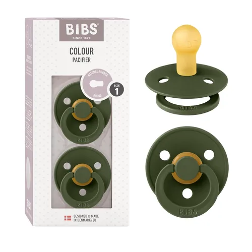 Vista 162 de BIBS - Paquete de 2 chupetes para bebés, goma natural libre de bisfenol A, hechos en Dinamarca, colección Colour, para bebés de 18+ meses, azul bebé