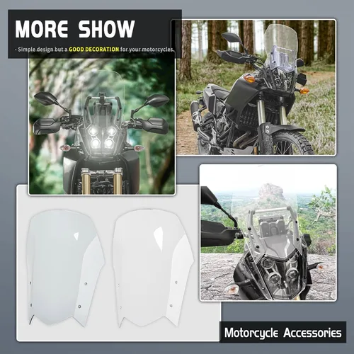 Vista 5 de Deflector de parabrisas de motocicleta ajustable universal para Yamaha Tenere 700 T700 XTZ 700 2019-2022 (color : A)