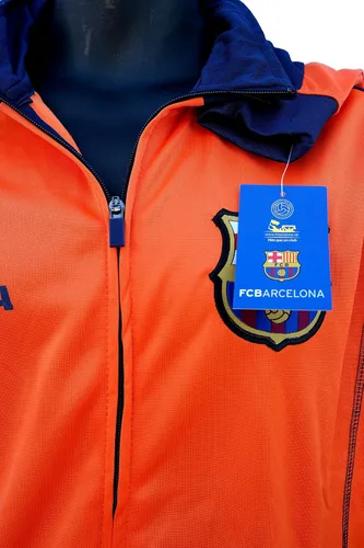 Vista 2 de RHINOXGROUP Chaqueta de fútbol con licencia oficial del FC Barcelona Soccer Track para adultos, talla 002