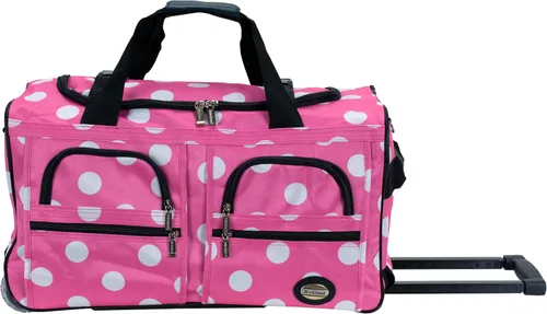 Vista 26 de Rockland Rolling Duffel Bag, Black, 22" Negro (Blackdot)