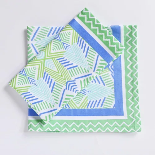 Vista 54 de Fingercraft - Juego de 12 servilletas de tela de mezcla de algodón y lino, con estampado, perfecta para fiestas, cenas, bodas, cócteles y Navidad