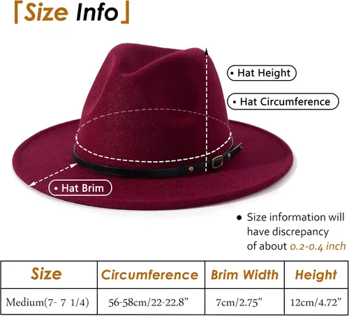 Vista 50 de Lisianthus - Sombrero con cinta con hebilla de ajuste, para mujer, modelo Fedora