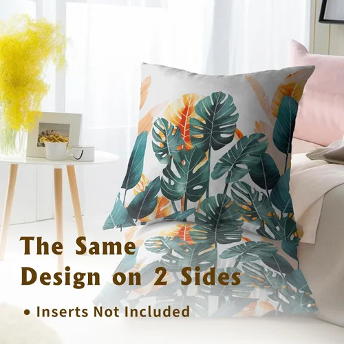 Vista 194 de Giwawa Juego de 2 fundas de almohada decorativas con diseño floral de girasol de 16 x 16 pulgadas, fundas de cojín decorativas para el hogar, sofá