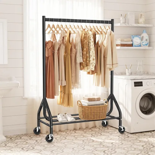 Vista 7 de EAGMAK Heavy Duty Clothes Rack Load 268 LBS, 31.5 inch Hanging Rod, Black