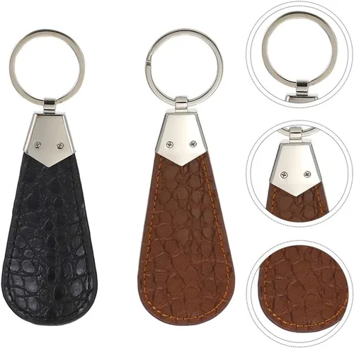 Vista 9 de EXCEART - Llavero de piel con llavero para hombre y mujer, 2