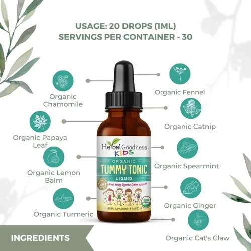 Vista 5 de Herbal Goodness Extracto líquido tónico de abdomen para niños, 100%
