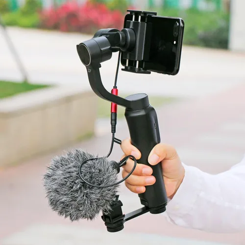 Vista 9 de ULANZI PT-3 Placas de montaje de zapata fría triple para micrófono de montaje de luz de video LED para trípode de micrófono Compatible con DJI OSMO