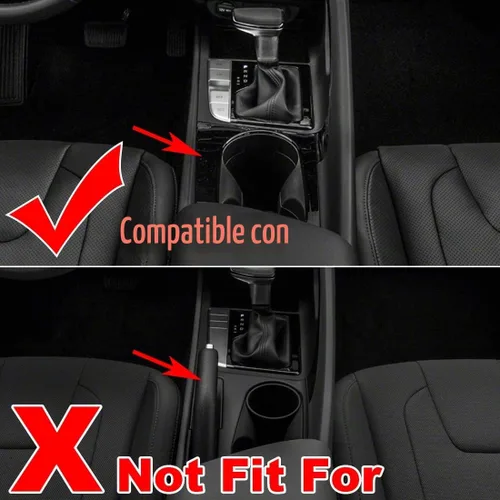 Vista 2 de ruihe Cubiertas de panel de consola de palanca de cambios de coche rojo Compatible con Hyundai Elantra 2021 2022 2023 2024 Versión de freno