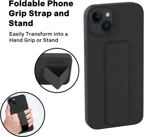 Vista 4 de Phone Loops - Funda para iPhone 14 Plus con soporte y correa de agarre, teléfono sase con soporte plegable y soporte de correa de agarre, funda