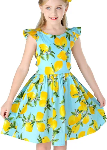 Vista 231 de Vestido de verano para niña, de algodón, con diseño floral