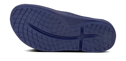 Vista 6 de OOFOS - Unisex OOahh Sport - Sandalia deslizante de recuperación post run, Azul marino