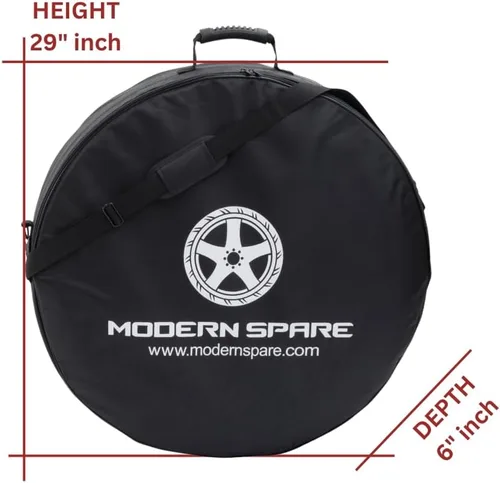 Vista 2 de Modern Spare Kit completo de neumáticos de repuesto compactos con funda de transporte, se adapta a Lucid Air 2022-2026 (excepto zafiro)