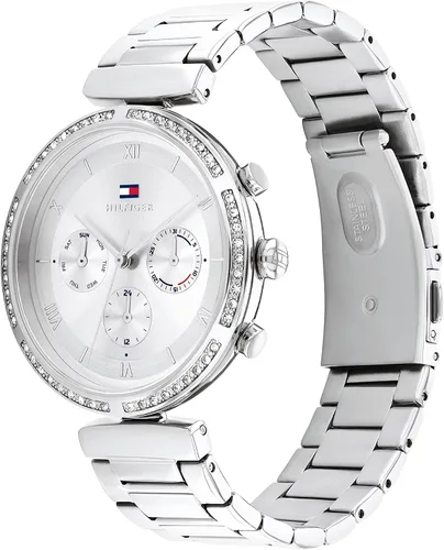 Vista 2 de Tommy Hilfiger Reloj de pulsera multifunción de cuarzo para mujer de acero inoxidable y eslabones modelo 1782393 Plateado Reloj de cuarzo