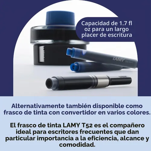 Vista 5 de Lamy T10 Cartuchos de Tinta Azul (1 Paquete Con 5 Cartuchos)