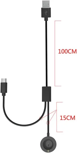 Vista 3 de Cargador 2 en 1 para Fossil Gen 6/Gen 5/Gen 4 Venture, cable de carga para reloj inteligente