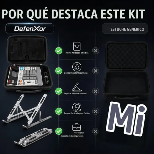 Vista 6 de MPC Sample Case para Akai Professional, carcasa rígida con Gris