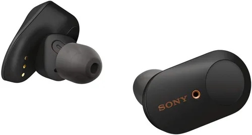 Vista 3 de Sony WF-1000XM3 Auriculares con cancelación de ruido líderes en la industria, auriculares inalámbricos con Alexa, control de voz y micrófono