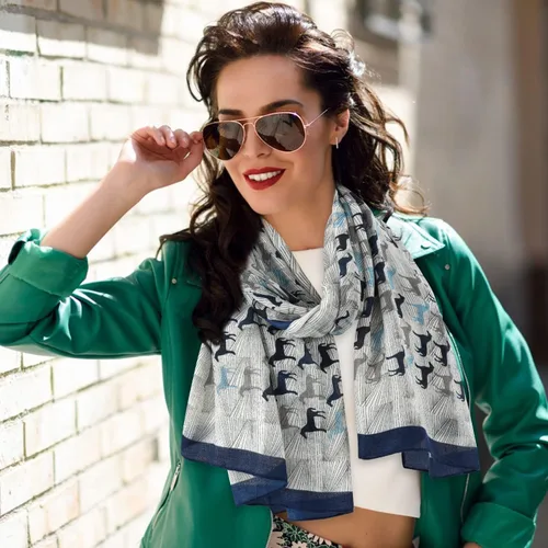 Vista 2 de E-Clover Bufanda de moda para mujer, bufandas ligeras, chal para primaveraverano e invierno