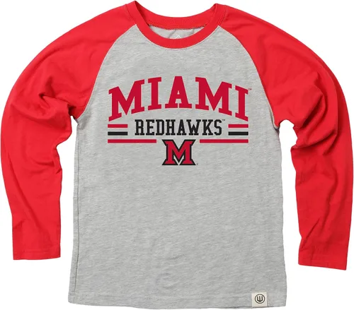 Vista 62 de Wes and Willy NCAA playera raglán de manga larga para niños