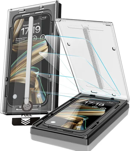 Vista 10 de Paquete de 4 protectores de pantalla de privacidad para iPhone 14 Pro [6.1 pulgadas], dureza 9H + 12 pies, grado militar, inastillable, película