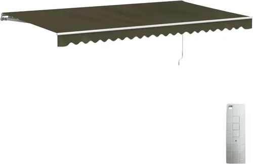 Vista 32 de Toldo Aleko retráctil, motorizado, para patio Gris