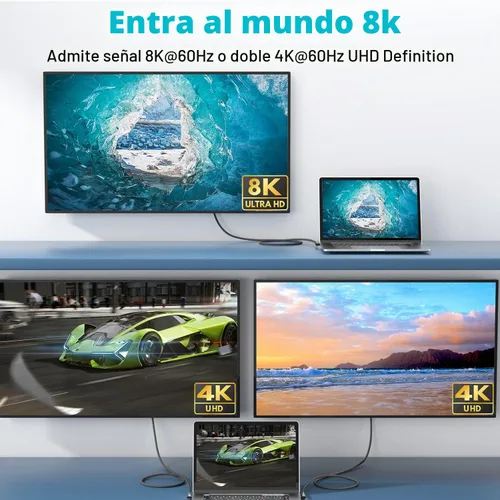 Vista 4 de Cable USB 4 Thunderbolt 4, USB C a USB C, 40 Gbps, 240 W, 8K @ 60 Hz Cable trenzado de carga rápida USB C a USB C PD3.1 en ángulo recto