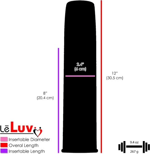 Vista 6 de LeLuv Bomba de vacío masculina iPump programable automática negra que registra tu nivel de vacío con cilindro transparente de 8 pulgadas de longitud