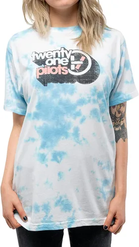 Vista 3 de Twenty One Pilots Camiseta Vintage Block Holiday Band Logo Unisex Blue Dip Dye