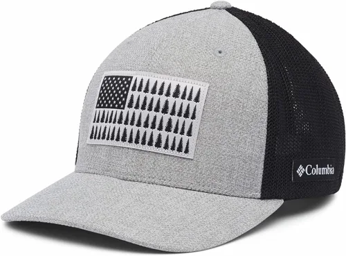 Vista 3 de Columbia - Gorra de malla con bandera con árboles unisex para adultos, corona alta