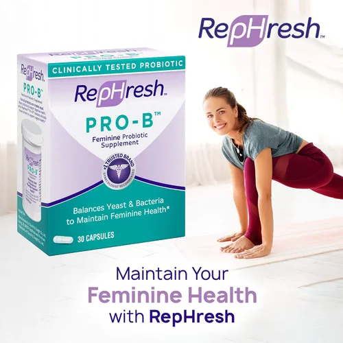 Vista 6 de RepHresh Suplemento probiótico Pro-B para mujeres, 30 cápsulas orales