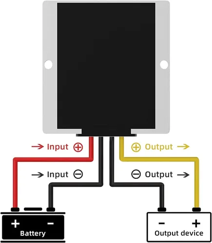 Vista 4 de Convertidor Regulador de Voltaje DC-DC de 36V 48V a 24V 20A 480W, Convertidor Buck, Reductor de Velocidad para Carrito de Golf, Convertidor