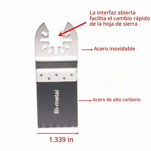 Vista 2 de Diagtree - 20 hojas de sierra osciallting bimetálicas, multiherramienta oscilante de liberación rápida, se adapta a Fein Multimaster, Porter Cable