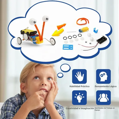 Vista 3 de Juego de 4 kits de robot a granel para niños, juguetes de construcción STEM
