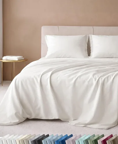 Vista 39 de California Design Den Juego de sábanas tamaño King, 100% algodón, sábanas lujosas de 600 hilos con bolsillo profundo, ropa de cama duradera con 16