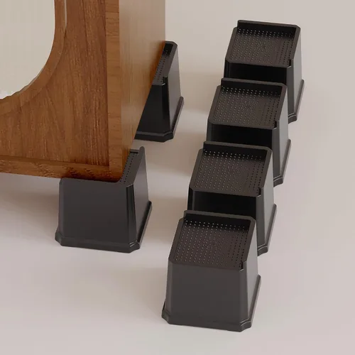Vista 15 de Elevadores de cama resistentes de 2 pulgadas, elevadores de muebles para marco de cama, sofá, escritorio, silla, elevan hasta 1500 libras, juego