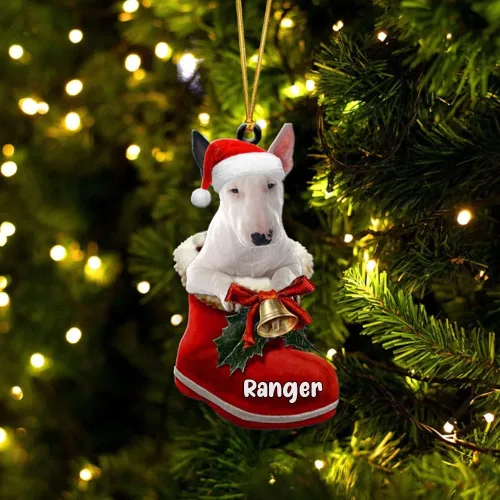 Vista 11 de Amantes de los perros de Navidad – Akita Inu Dog in Santa Boot Adorno de Navidad, adorno personalizado en forma 2D, adorno de Navidad, personaliza