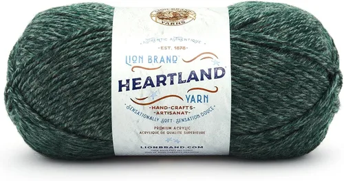 Vista 35 de Lion Brand Yarn Heartland Yarn, Hilo de Peso Medio para Tejer, Ganchillo y Manualidades, 1 Paquete, Great Smoky Mountains Grandes Montañas Humeantes