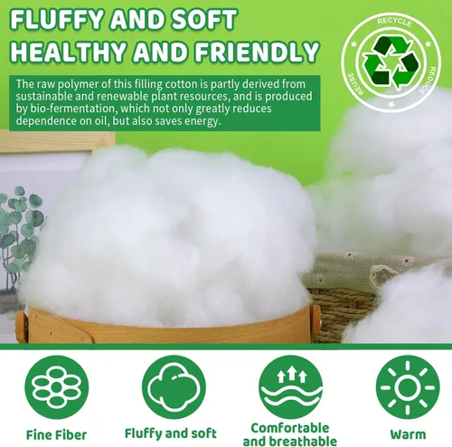 Vista 3 de Relleno de poliéster, decoraciones de Navidad para interiores, nubes blancas como la nieve artificiales de algodón para decoración, mantas de nieve